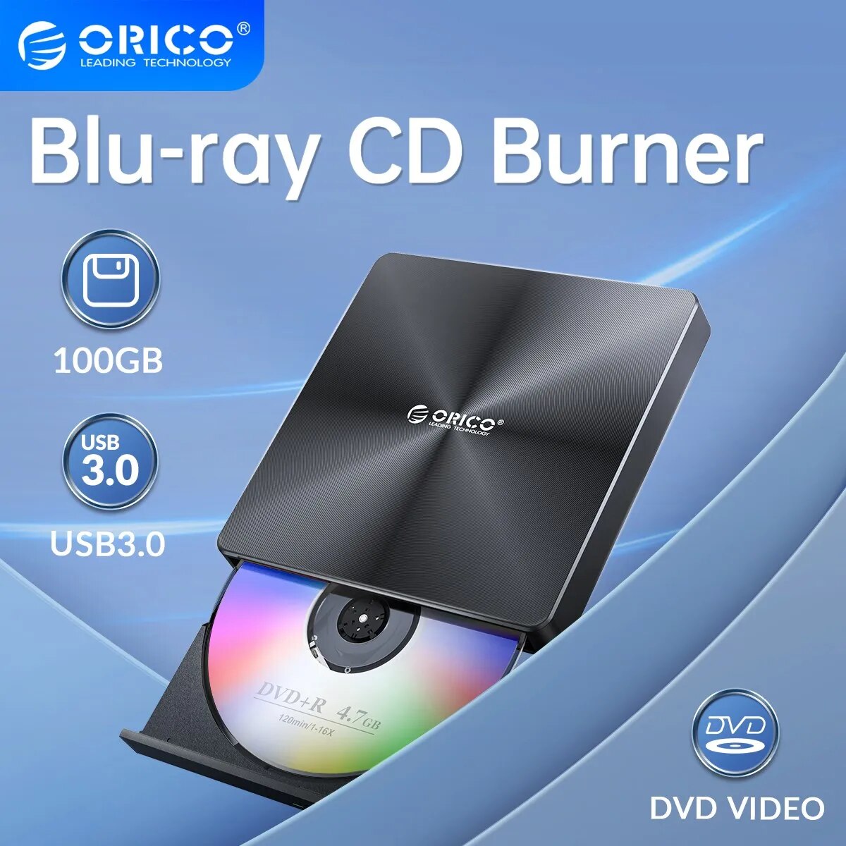 ORICO 緹 ޴ BD CD ÷̾, CD-ROM ÷̾, CD   , PC Ʈ  緹 ÷̾, 4K, 100GB